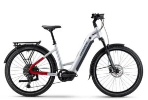 e-bike Haibike TREKKING 7 27.5 Low Cues 11 800Wh 2025 soft grey/red/blue glossy L