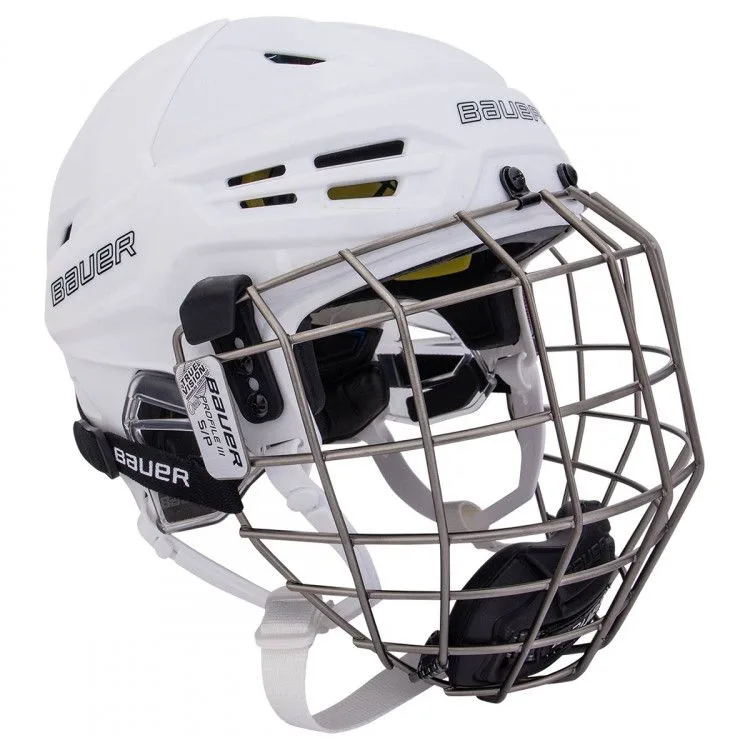 Casca BAUER cu grila Re-akt 95 alb M