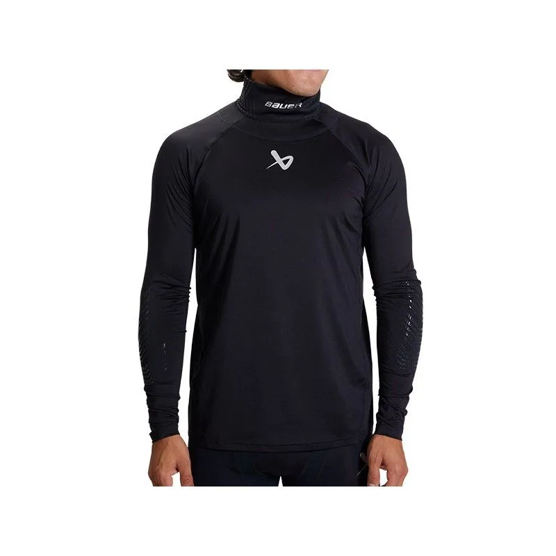 Bluza BAUER cu gatiera gry/negru yth L