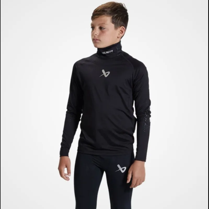 Bluza BAUER cu gatiera gry/negru yth L - imagine 2