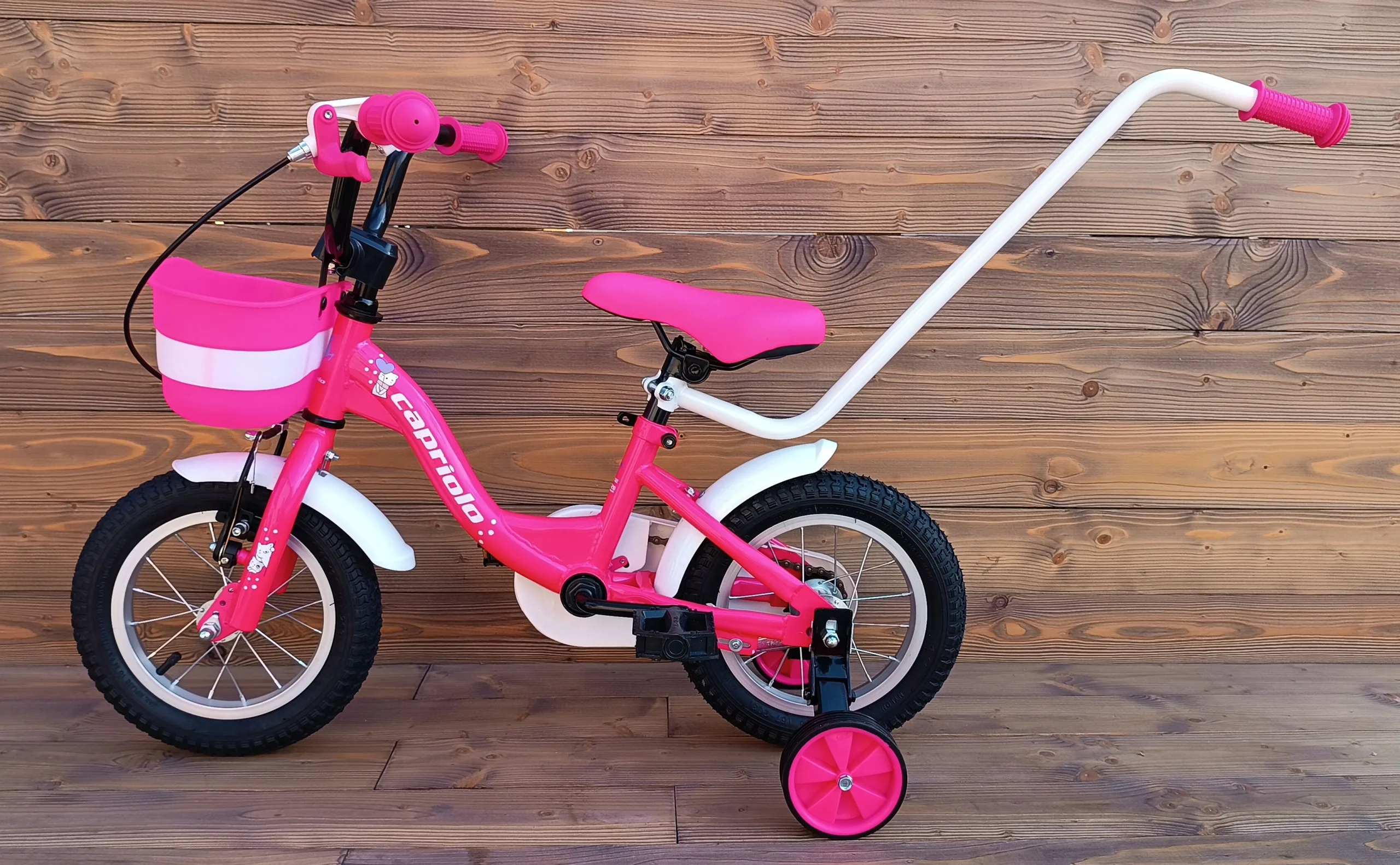 Bicicleta copii 12 Capriolo Viola pink alb - imagine 3