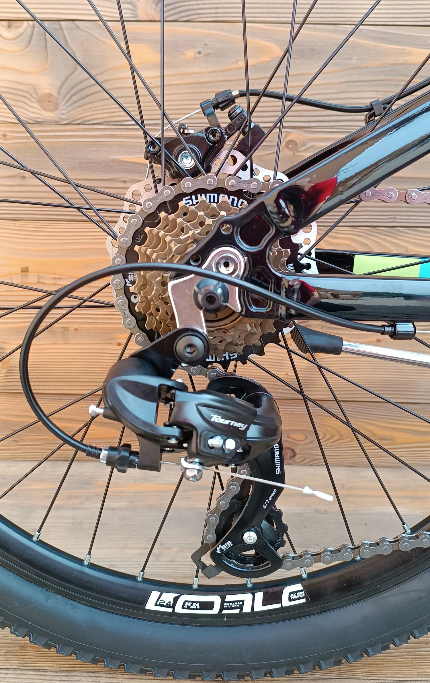 Bicicleta copii 24 Capriolo LC aluminiu negru albastru 12 - imagine 8