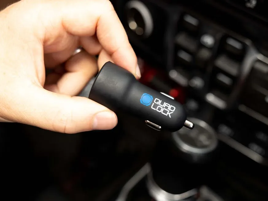 Quad Lock incarcator priza auto USB Dual 12V, 48W - imagine 2