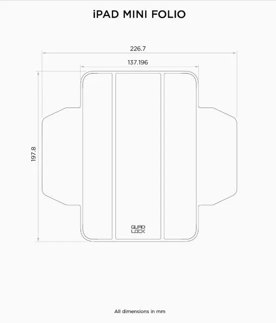 Quad Lock folio, husa pentru iPad Mini (Gen 6, A17 Pro) - imagine 4
