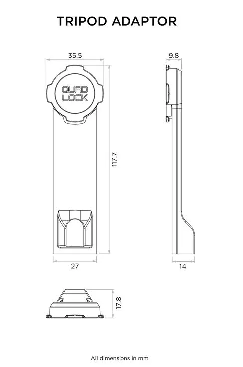 Quad Lock adaptor pentru trepied - imagine 5