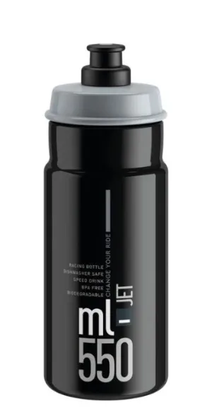 Bidon Elite Jet 550ml black/grey  0190403