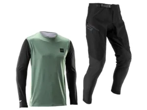 Set de tricou si pantaloni set ciclism Leatt  Ride Kit Junior MTB Gravity 1.0 XS mist green