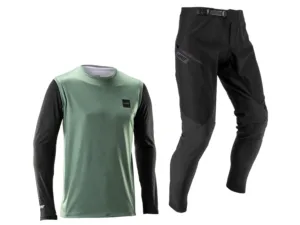 Set de tricou si pantaloni set ciclism Leatt  Ride Kit MTB Gravity 1.0 XL mist green