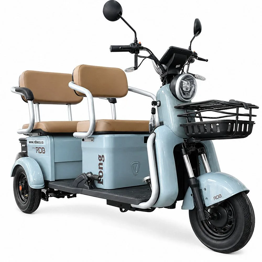 Triciclu electric RDB LONG albastru 2000W, fara permis