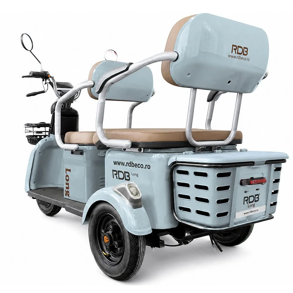Triciclu electric RDB LONG albastru 2000W, fara permis - imagine 3