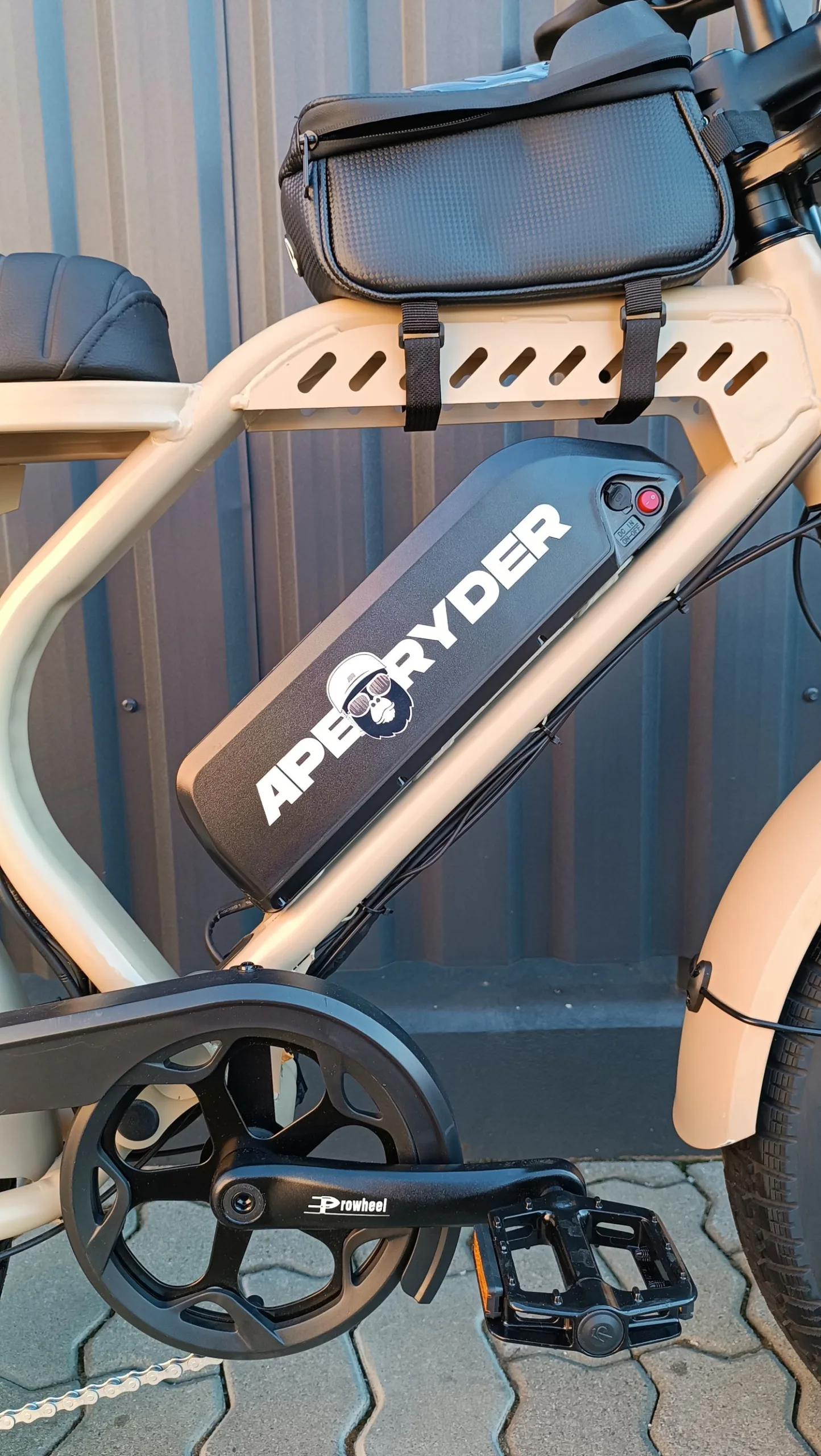 Bicicleta electrica, e-bike APE RYDER Mandril Ultra 250W, 48V / 15Ah, bej, fara permis - imagine 10