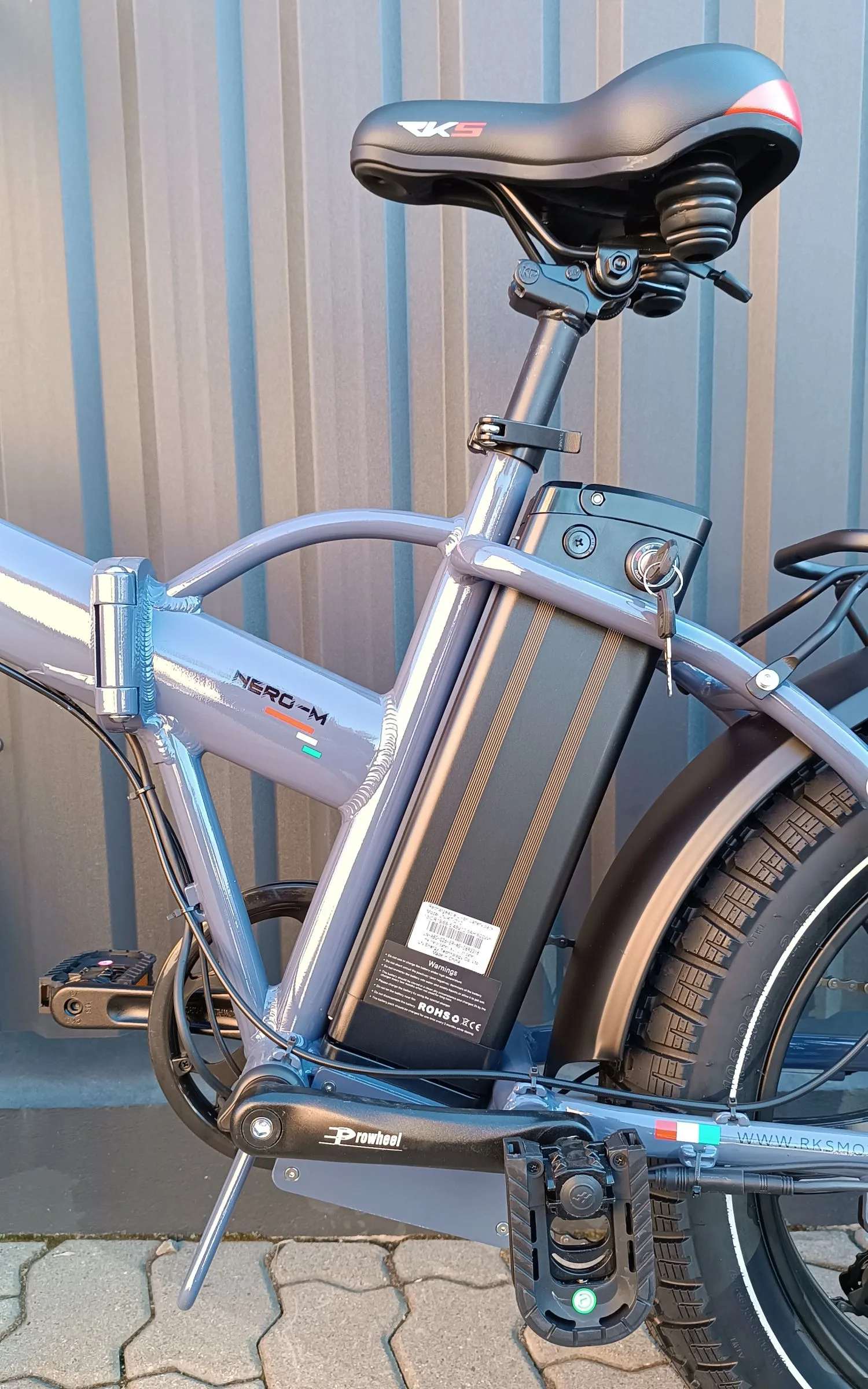 Bicicleta electrica, e-bike pliabila RKS Nero-M 250W, 48V/12.5Ah, albastru, fara permis - imagine 8