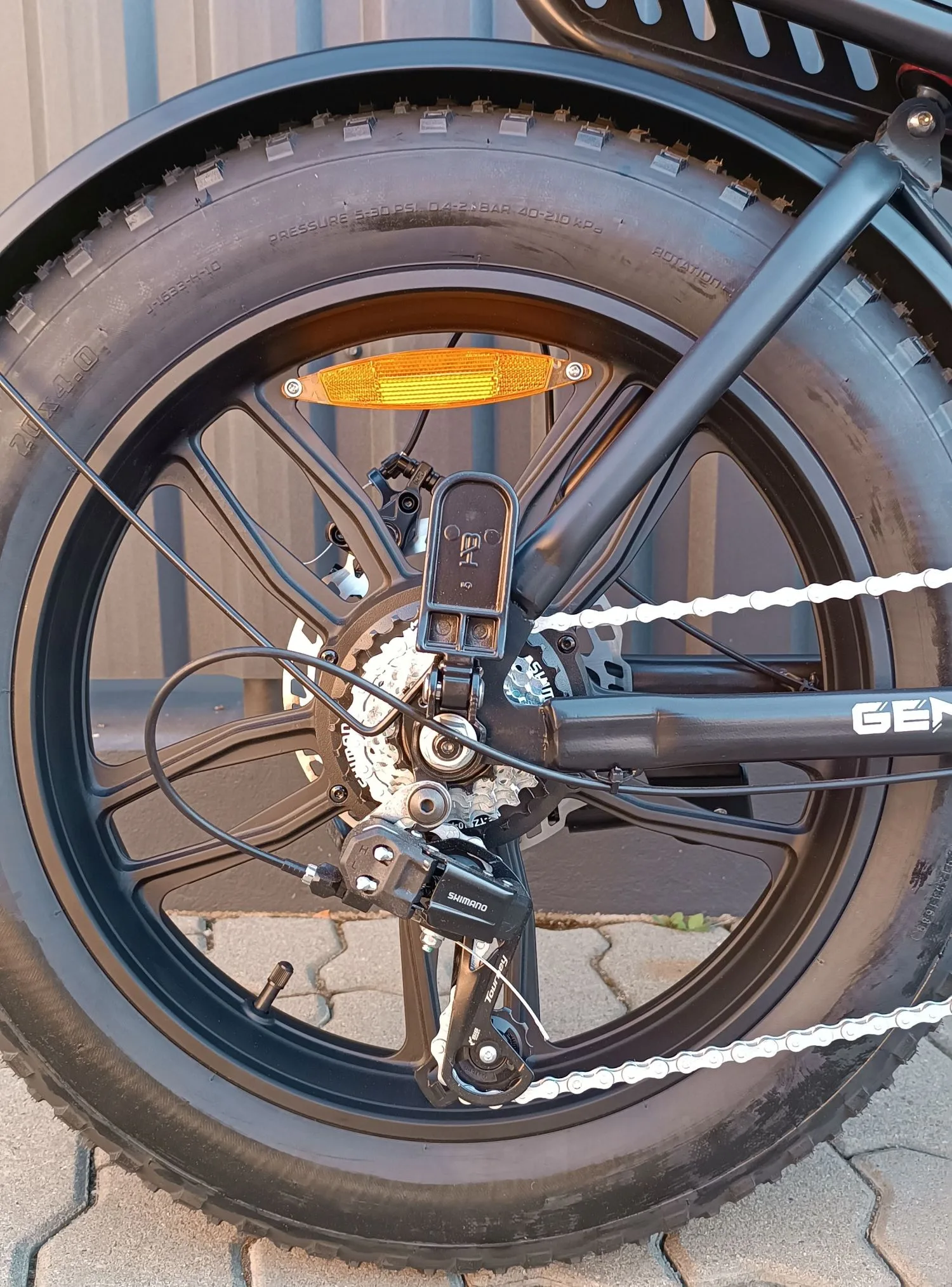 Bicicleta electrica, e-bike APE RYDER Genon Ultra 250W, 48V / 15Ah, negru, fara permis - imagine 9