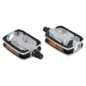 Pedale MTB din aluminiu cu cauciuc si reflectorizante