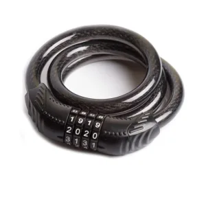 Lacat spiral cu cifru 15mm x 1000mm negru