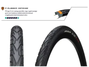 Anvelopa Arisun Metro Cruiser PD 700x38C rezistent la perforare, negru - imagine 2